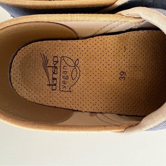 Dansko Vegan Canvas Paisley Embroidered Espadrille Mule Clogs, Blue Denim, 39 - Picture 10 of 10